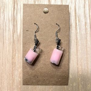 NEW Pink Boba Earrings